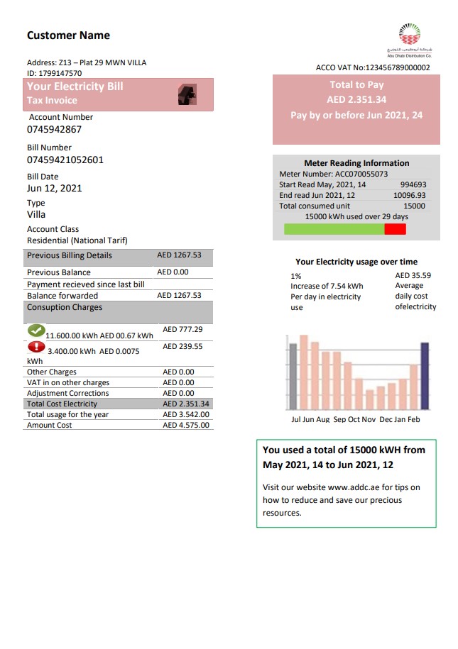  Minol USA business utility bill 
